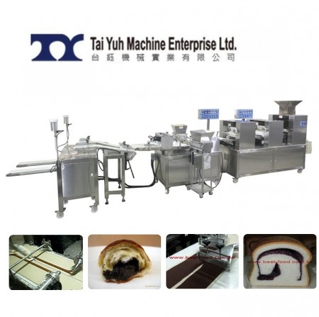 भरी हुई ब्रेड बनाने की मशीन (2 लाइनें) - औद्योगिक ब्रेड बनाने की मशीन